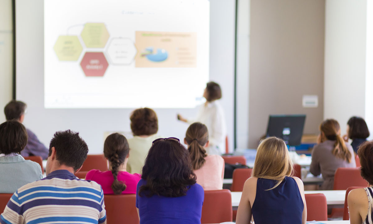 lecture in classroom
